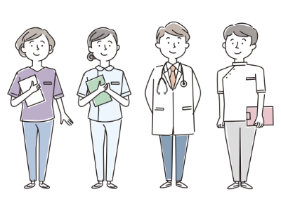 医療関係の男女のイラスト